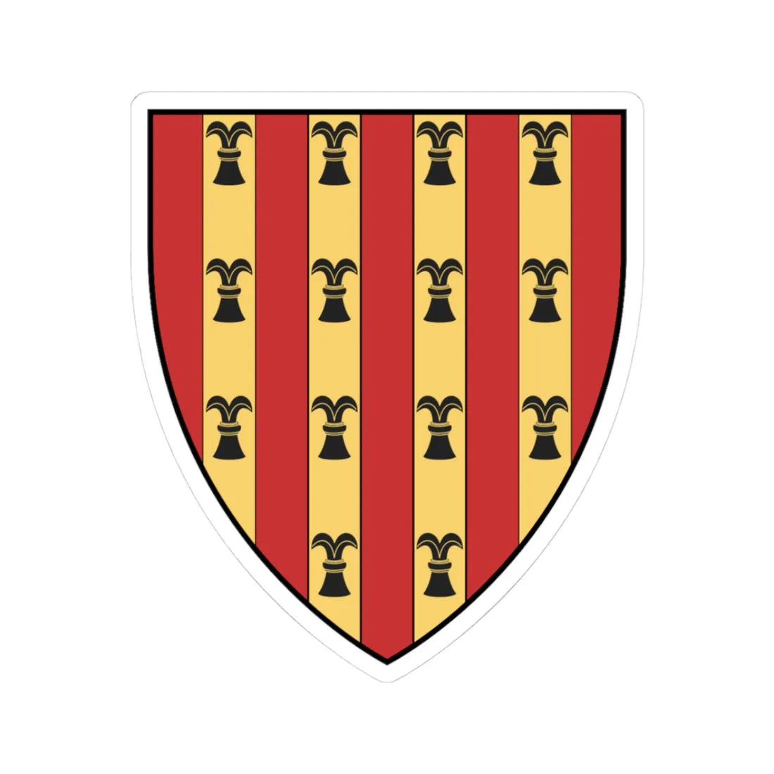 Coa Italy Family Rocaberti-Philippe Dalmau V. de Rocaberti (Italy) (Coat of Arms) STICKER Vinyl Kiss-Cut Decal 3 Inch White - The Sticker Space