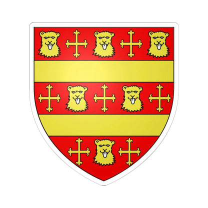 Coa King Harold Godwinson (United Kingdom) (Coat of Arms) STICKER Vinyl Kiss-Cut Decal 6 Inch White - The Sticker Space