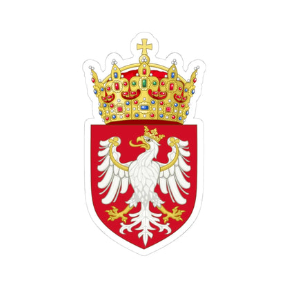 COA Kingdom of Poland (Poland) (Coat of Arms) STICKER Vinyl Kiss-Cut Decal 4 Inch White - The Sticker Space