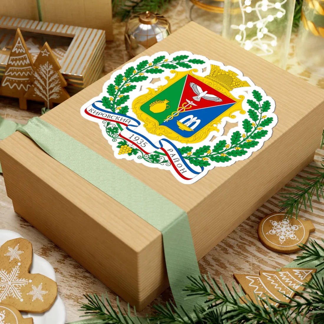 COA Kirovskyi Raion Crimea (Ukraine) (Coat of Arms) STICKER Vinyl Kiss-Cut Decal - The Sticker Space