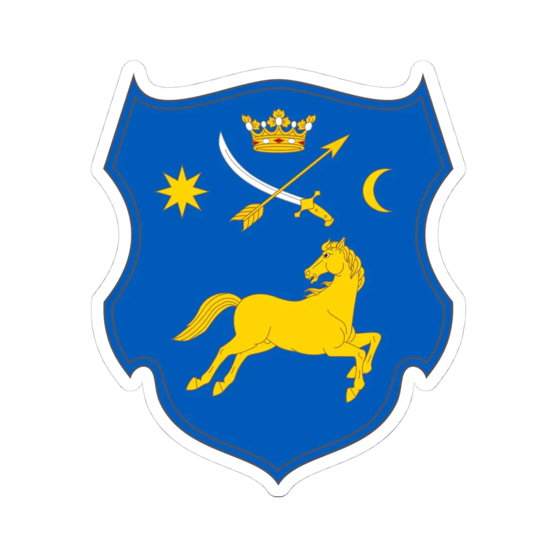 COA Kodak palanka (Ukraine) (Coat of Arms) STICKER Vinyl Kiss-Cut Decal 4 Inch White - The Sticker Space
