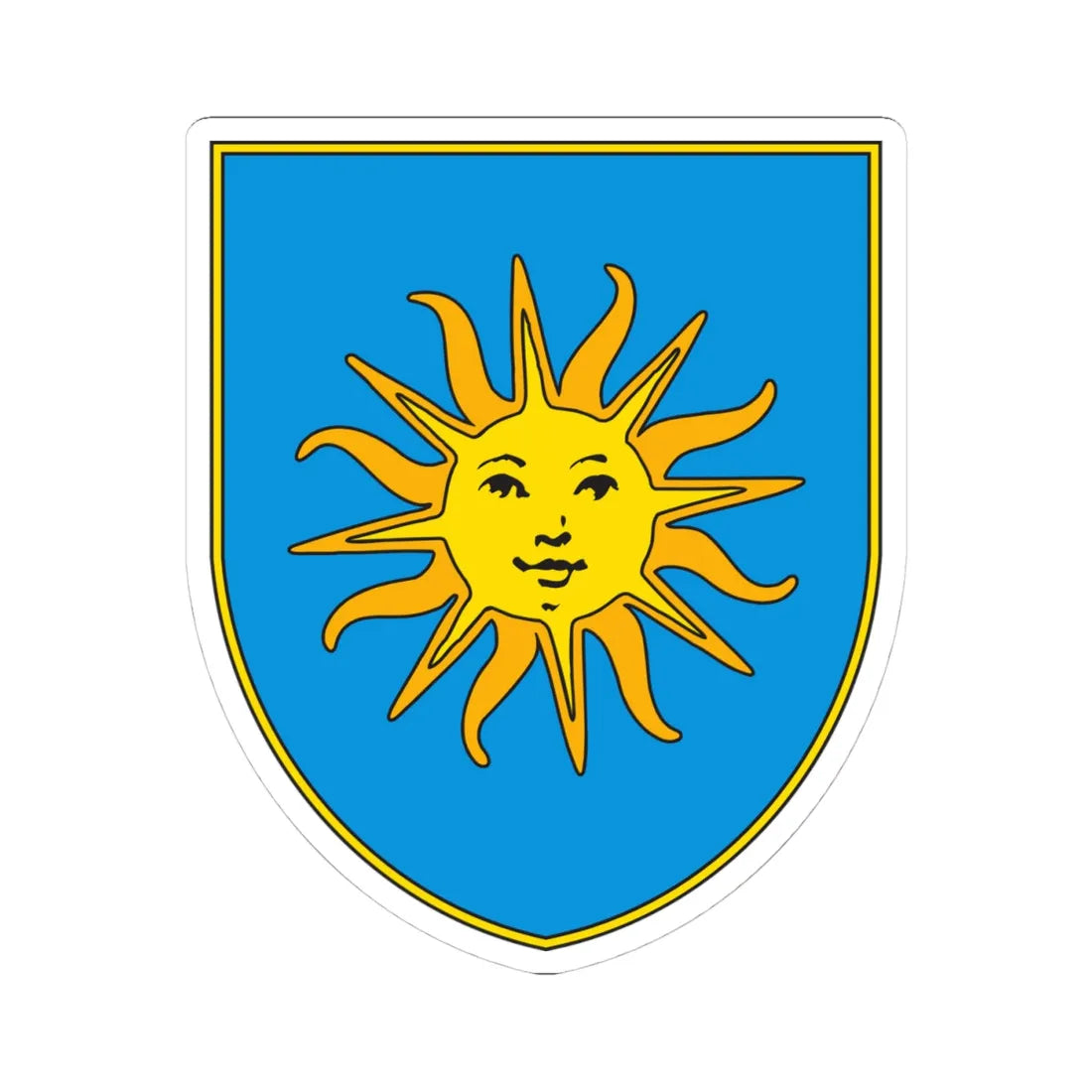 Coa Koper.grb (Slovenia) (Coat of Arms) STICKER Vinyl Kiss-Cut Decal 4 Inch White - The Sticker Space