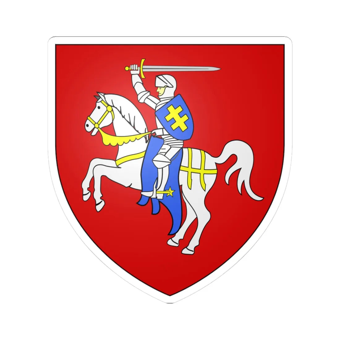 COA lithuanian Jagellon (Lithuania) (Coat of Arms) STICKER Vinyl Kiss-Cut Decal 3 Inch White - The Sticker Space