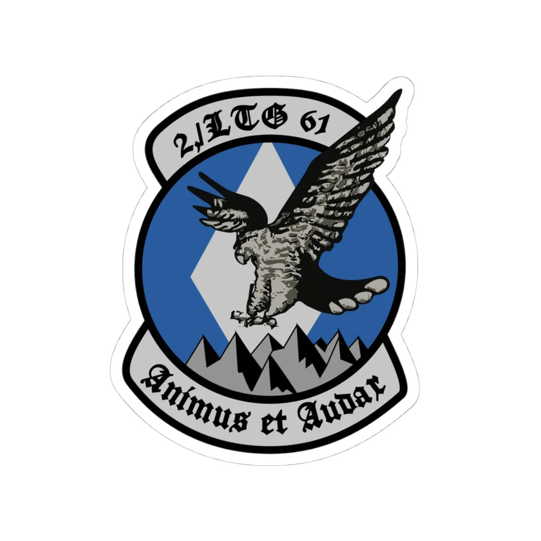 COA LTG 61 2 (Germany) (Coat of Arms) STICKER Vinyl Kiss-Cut Decal 4 Inch White - The Sticker Space