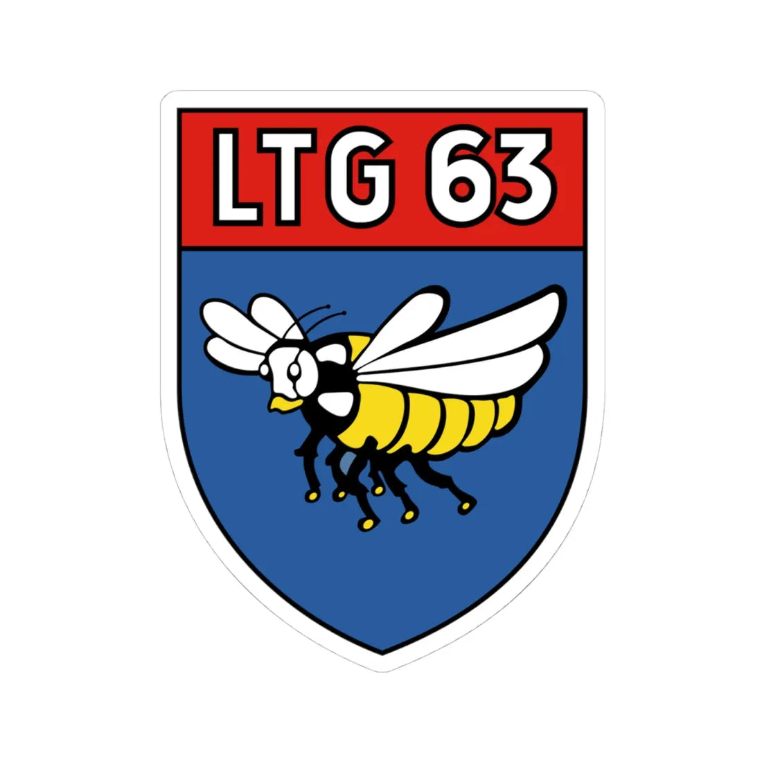 COA LTG 63 (Germany) (Coat of Arms) STICKER Vinyl Kiss-Cut Decal 4 Inch White - The Sticker Space