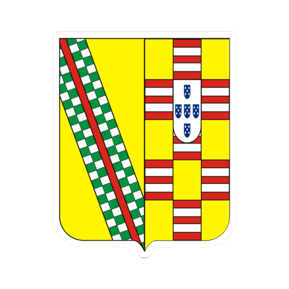 COA Marquess of Baependi (Brazil) (Coat of Arms) STICKER Vinyl Kiss-Cut Decal 2 Inch White - The Sticker Space