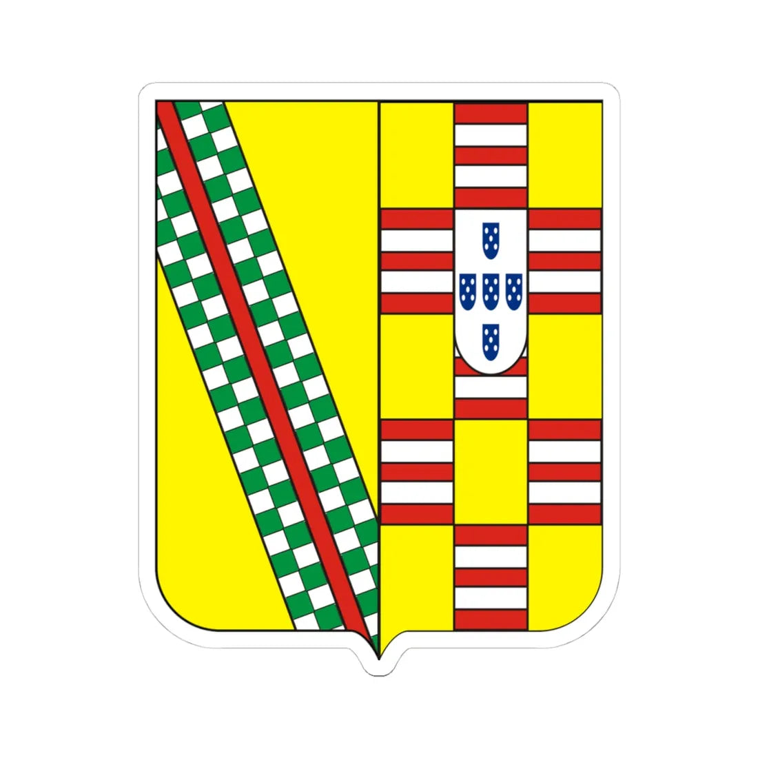 COA Marquess of Baependi (Brazil) (Coat of Arms) STICKER Vinyl Kiss-Cut Decal 4 Inch White - The Sticker Space