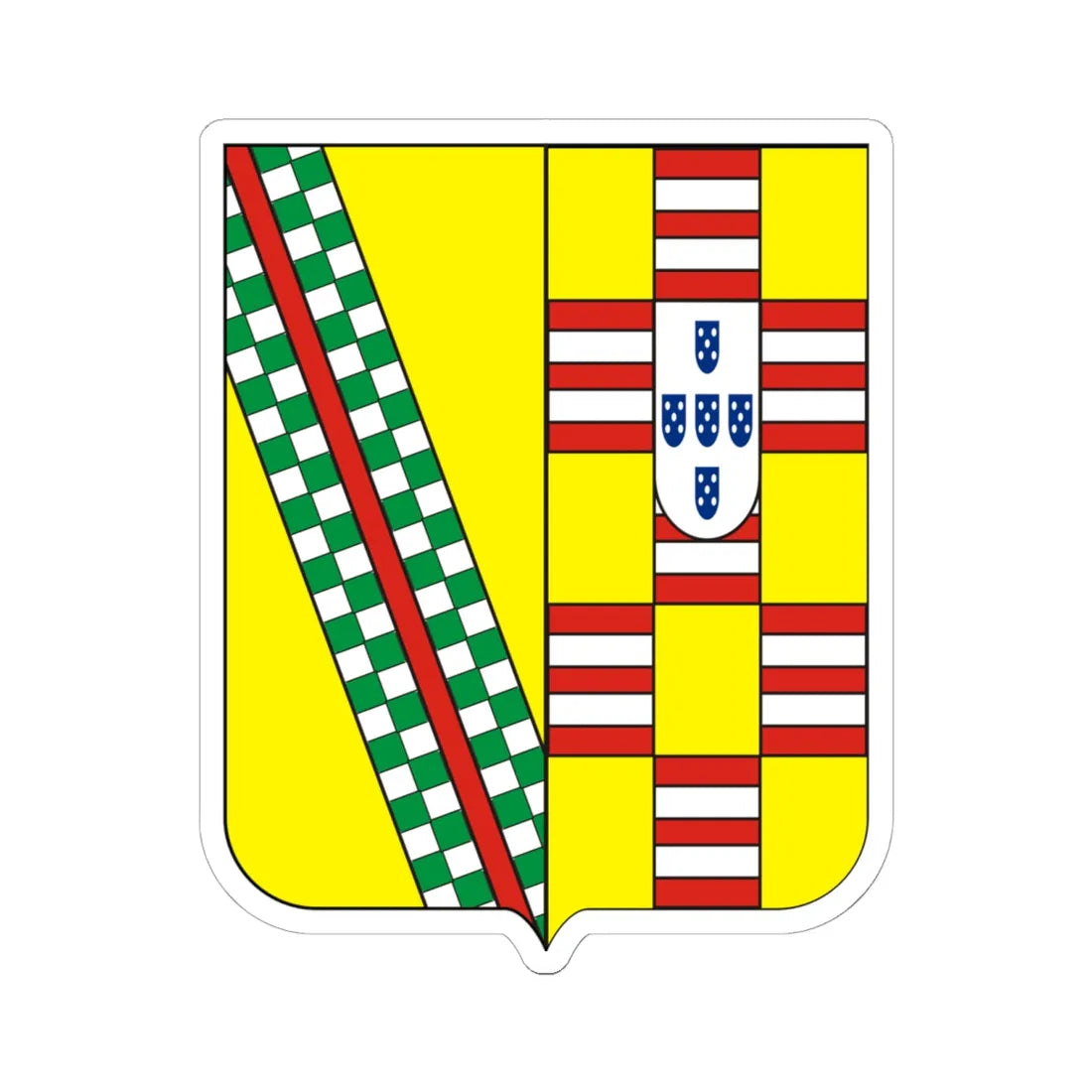 COA Marquess of Baependi (Brazil) (Coat of Arms) STICKER Vinyl Kiss-Cut Decal 6 Inch White - The Sticker Space