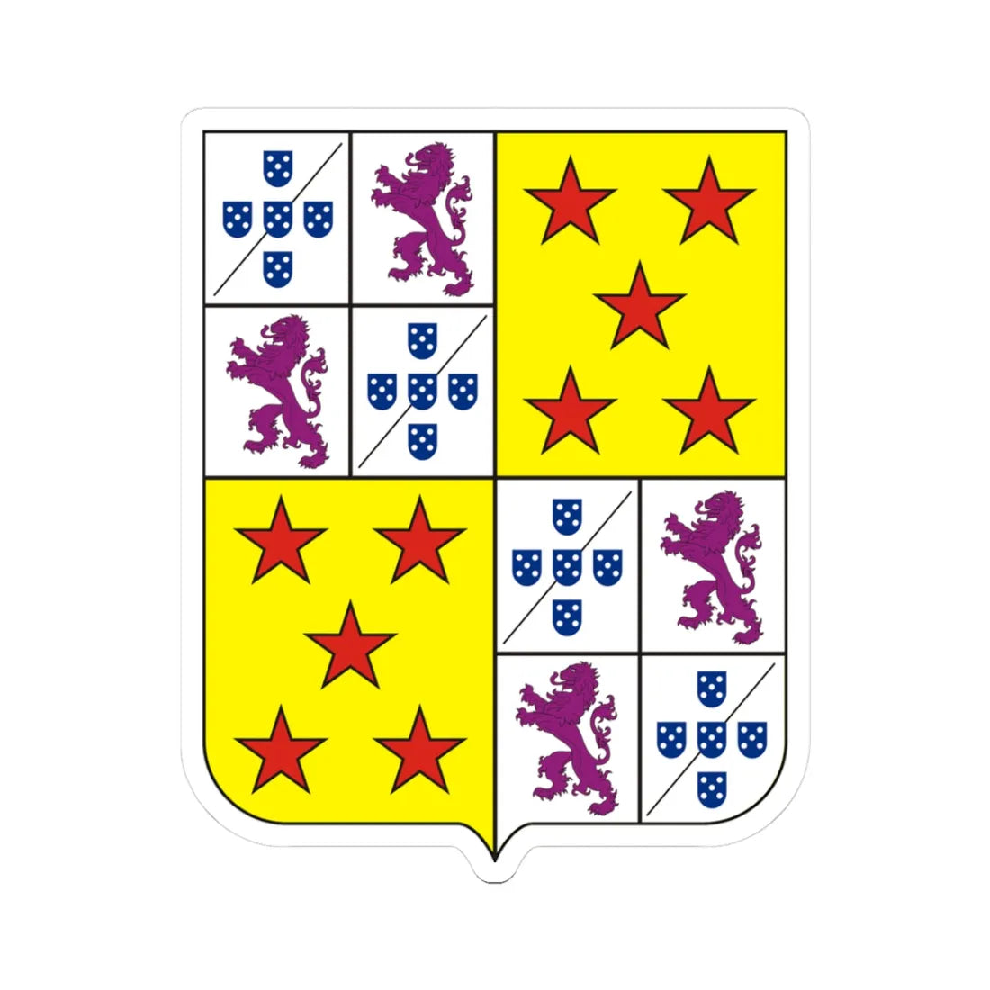 COA Marquess of Maceió (Brazil) (Coat of Arms) STICKER Vinyl Kiss-Cut Decal 3 Inch White - The Sticker Space