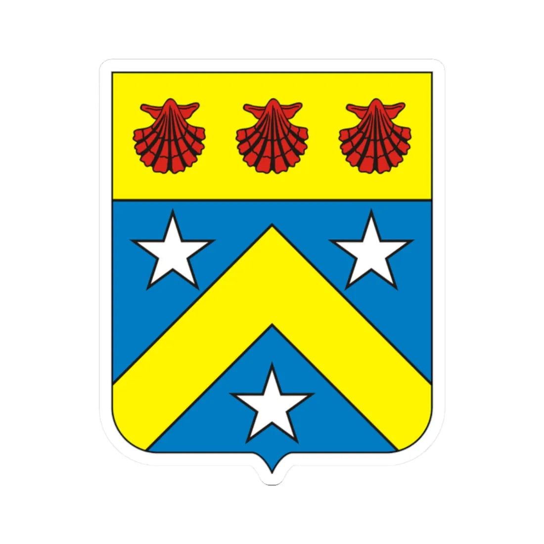 COA Marquess of Muritiba (Brazil) (Coat of Arms) STICKER Vinyl Kiss-Cut Decal 2 Inch White - The Sticker Space