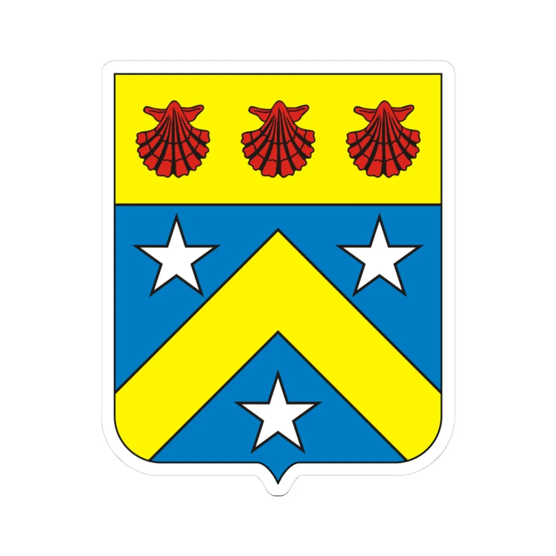 COA Marquess of Muritiba (Brazil) (Coat of Arms) STICKER Vinyl Kiss-Cut Decal 3 Inch White - The Sticker Space