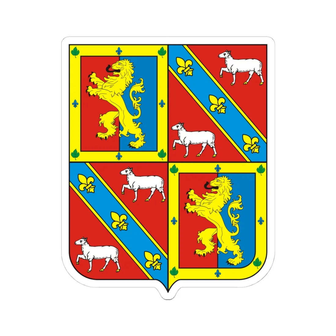 COA Marquess of Paraná (Brazil) (Coat of Arms) STICKER Vinyl Kiss-Cut Decal 4 Inch White - The Sticker Space