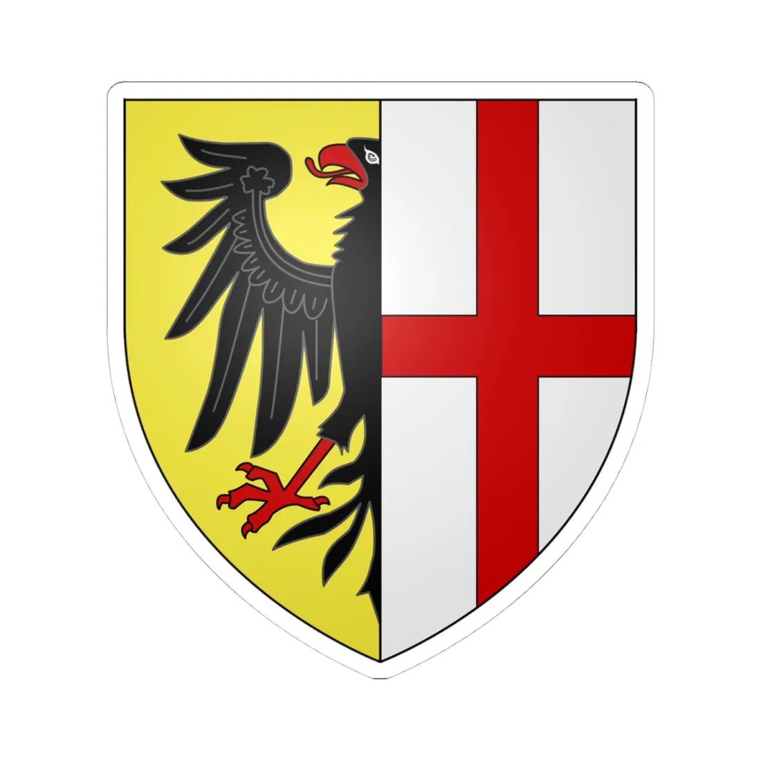 CoA Memmingen (Germany) (Coat of Arms) STICKER Vinyl Kiss-Cut Decal 4 Inch White - The Sticker Space