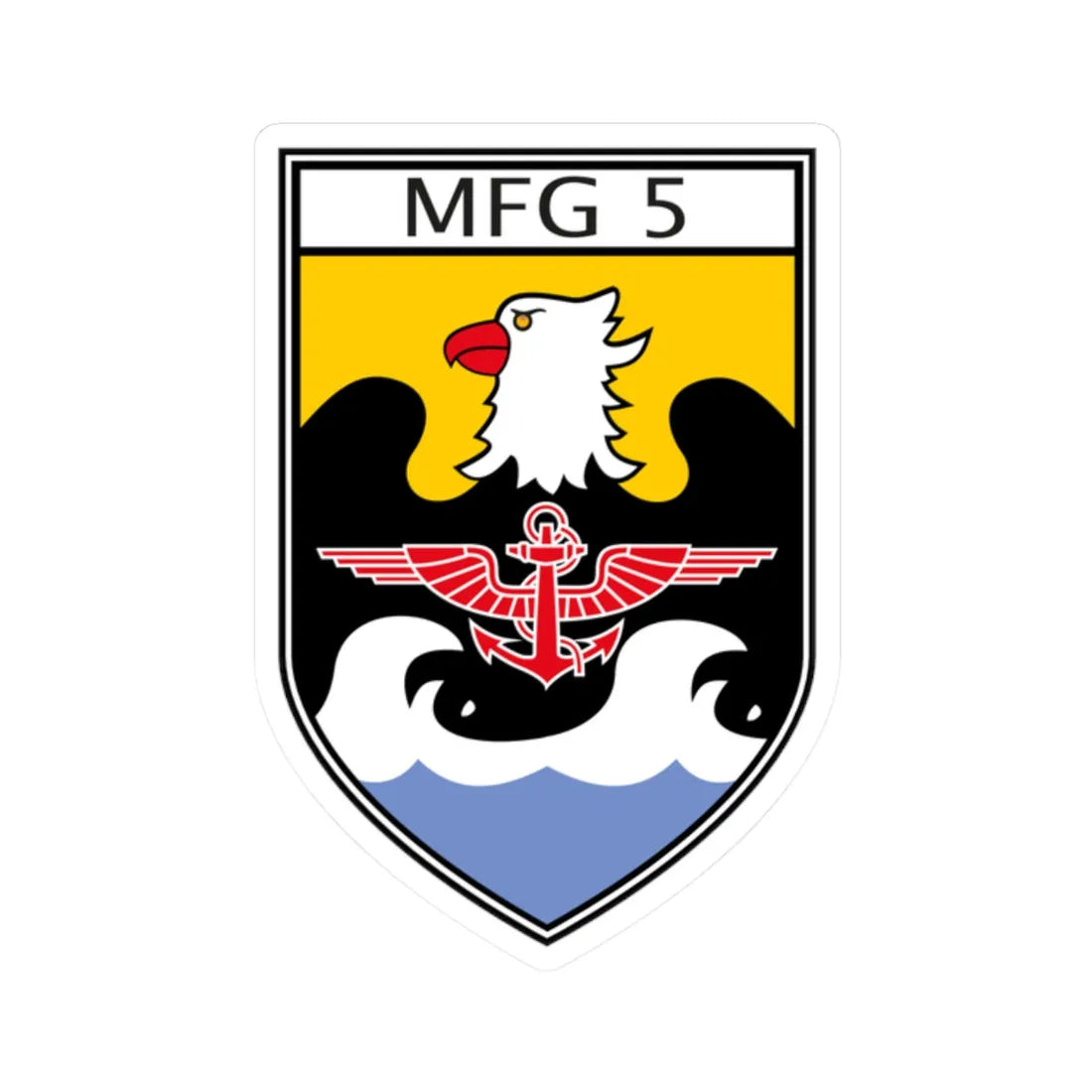 COA MFG 5 2013 (Germany) (Coat of Arms) STICKER Vinyl Kiss-Cut Decal 2 Inch White - The Sticker Space