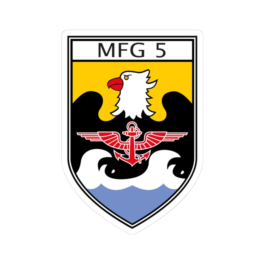 COA MFG 5 2013 (Germany) (Coat of Arms) STICKER Vinyl Kiss-Cut Decal 3 Inch White - The Sticker Space