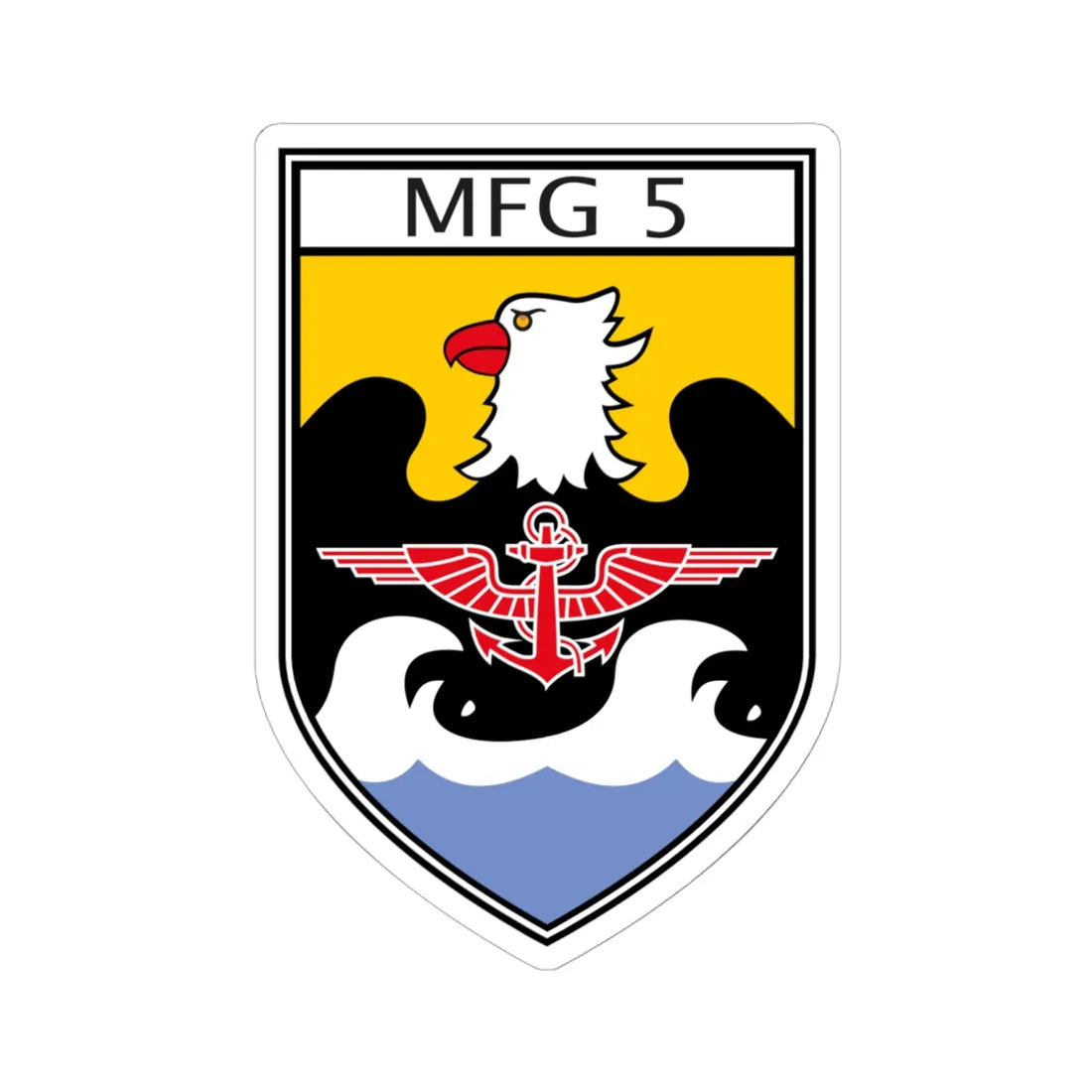 COA MFG 5 2013 (Germany) (Coat of Arms) STICKER Vinyl Kiss-Cut Decal 6 Inch White - The Sticker Space