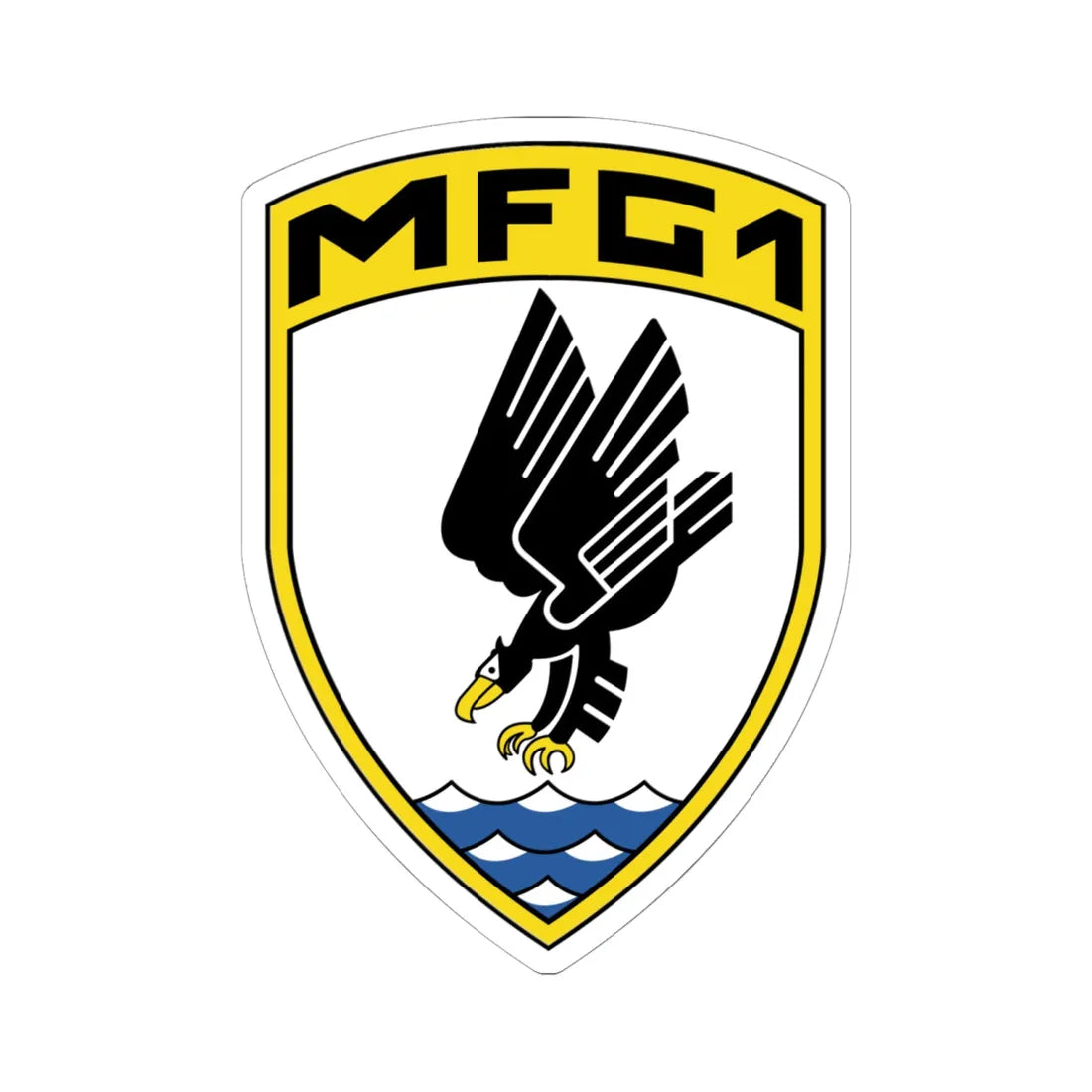 COA MFG1 (Germany) (Coat of Arms) STICKER Vinyl Kiss-Cut Decal 6 Inch White - The Sticker Space