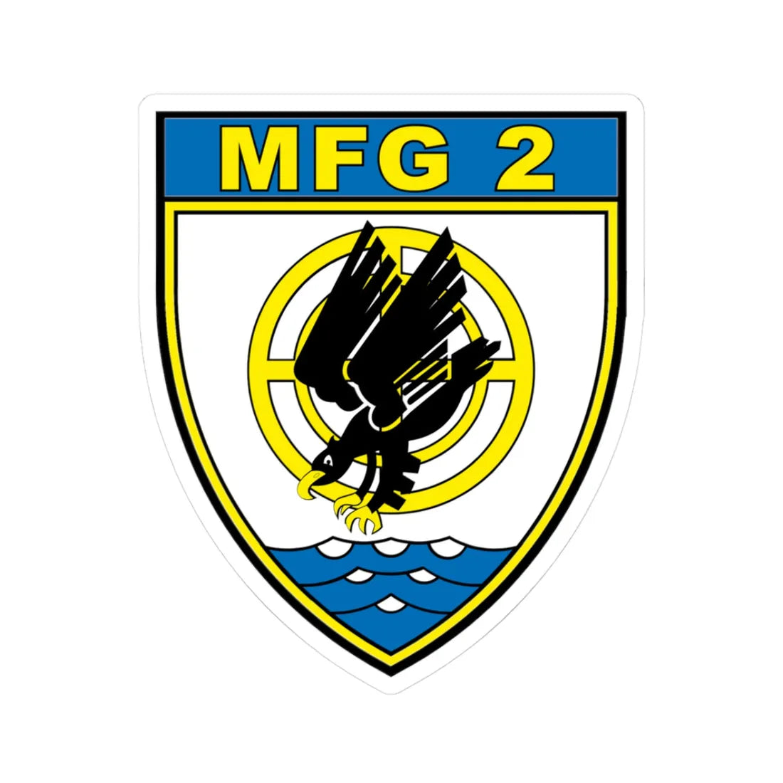COA MFG2 (Germany) (Coat of Arms) STICKER Vinyl Kiss-Cut Decal 3 Inch White - The Sticker Space