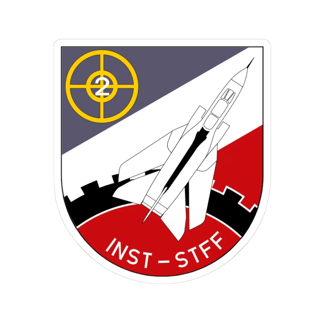 COA MFG2 InstStff (Germany) (Coat of Arms) STICKER Vinyl Kiss-Cut Decal 3 Inch White - The Sticker Space