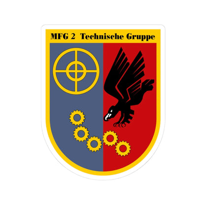 COA MFG2 TechGrp (Germany) (Coat of Arms) STICKER Vinyl Kiss-Cut Decal 3 Inch White - The Sticker Space