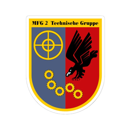 COA MFG2 TechGrp (Germany) (Coat of Arms) STICKER Vinyl Kiss-Cut Decal 6 Inch White - The Sticker Space