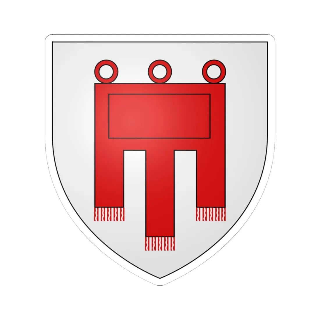 CoA Montfort County (Switzerland) (Coat of Arms) STICKER Vinyl Kiss-Cut Decal 4 Inch White - The Sticker Space