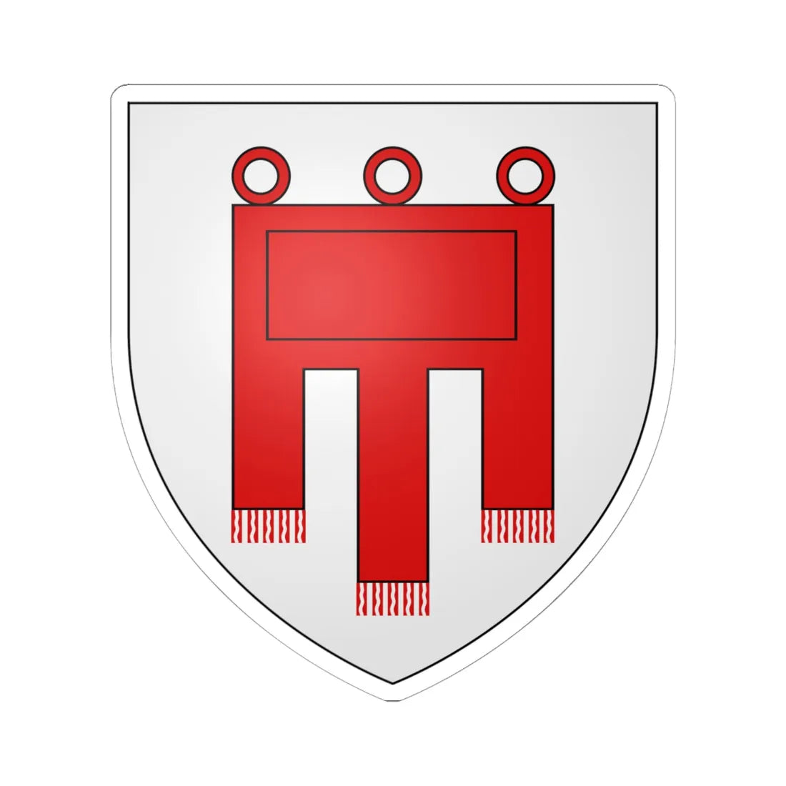 CoA Montfort County (Switzerland) (Coat of Arms) STICKER Vinyl Kiss-Cut Decal 6 Inch White - The Sticker Space