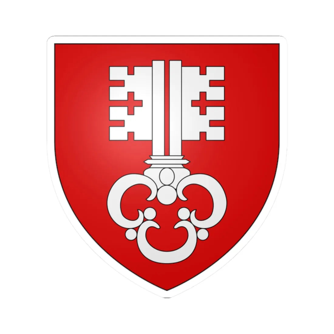 CoA Nidwalden Canton (Switzerland) (Coat of Arms) STICKER Vinyl Kiss-Cut Decal 2 Inch White - The Sticker Space