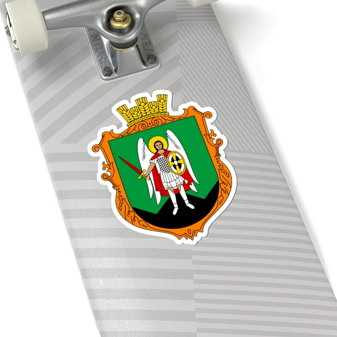 COA Nove Selo Ternopilska Ukraine (Ukraine) (Coat of Arms) STICKER Vinyl Kiss-Cut Decal - The Sticker Space