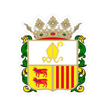COA of Andora 19th century (Andorra) (Coat of Arms) STICKER Vinyl Kiss-Cut Decal 3 Inch White - The Sticker Space