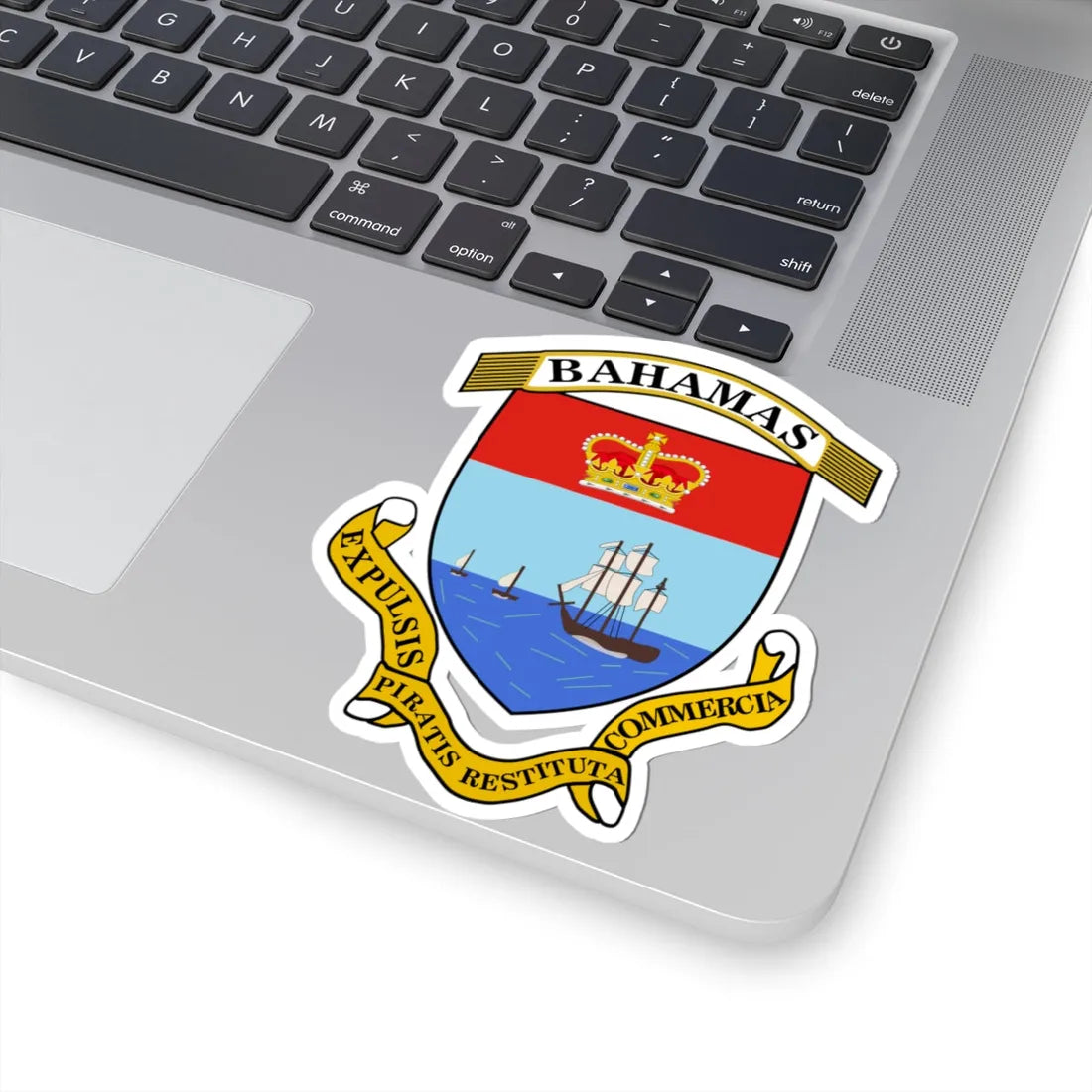 COA of Bahamas proposal (Bahamas) (Coat of Arms) STICKER Vinyl Kiss-Cut Decal - The Sticker Space