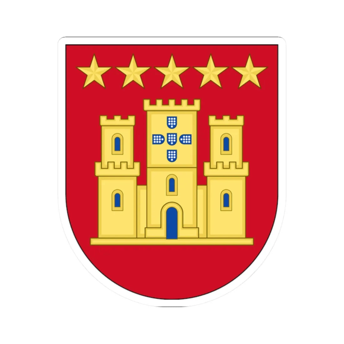 COA of Braganca (Coat of Arms) STICKER Vinyl Kiss-Cut Decal 2 Inch White - The Sticker Space