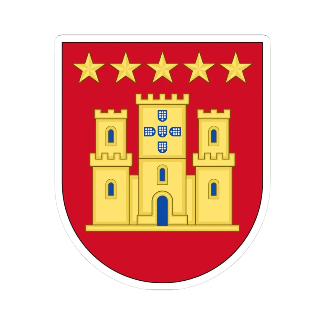 COA of Braganca (Coat of Arms) STICKER Vinyl Kiss-Cut Decal 3 Inch White - The Sticker Space