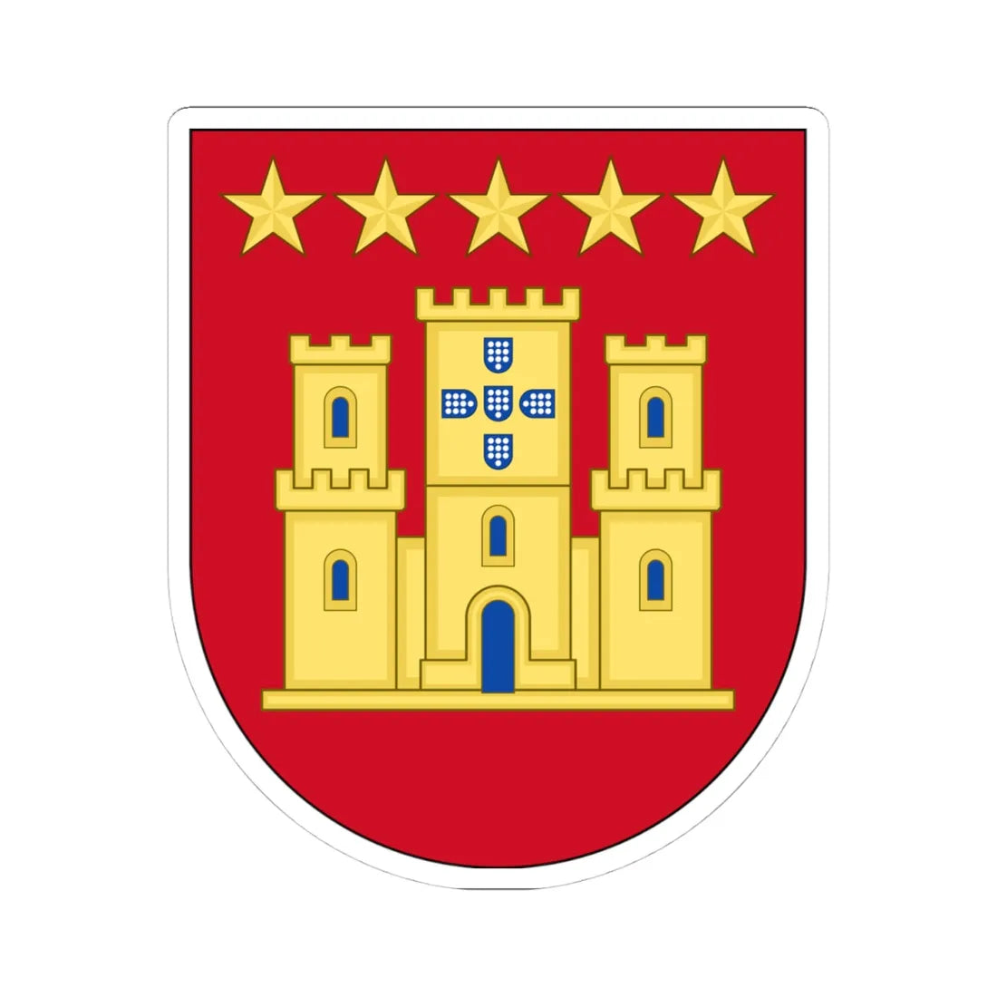 COA of Braganca (Coat of Arms) STICKER Vinyl Kiss-Cut Decal 4 Inch White - The Sticker Space