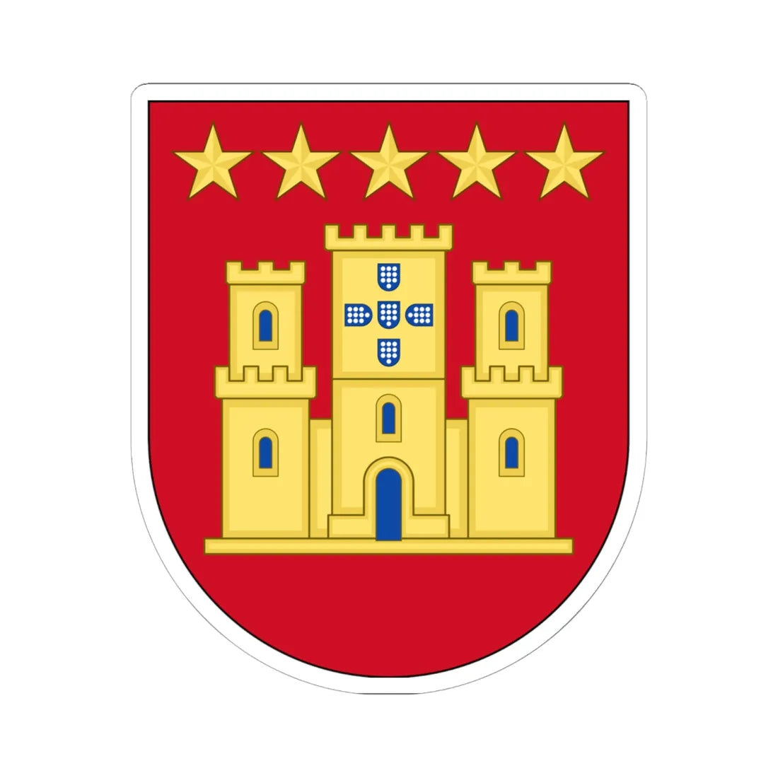 COA of Braganca (Coat of Arms) STICKER Vinyl Kiss-Cut Decal 6 Inch White - The Sticker Space