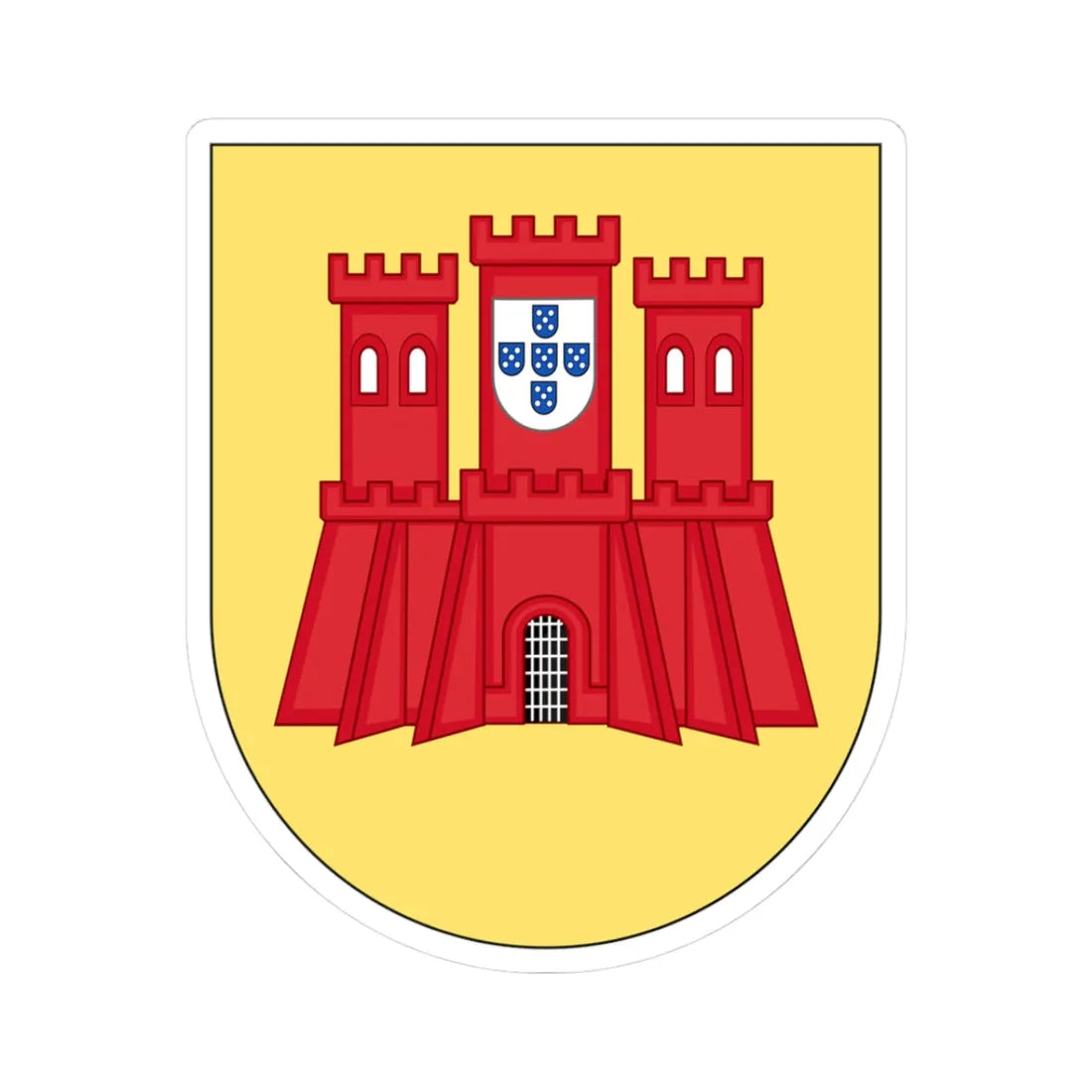 COA of Guarda (Coat of Arms) STICKER Vinyl Kiss-Cut Decal 3 Inch White - The Sticker Space