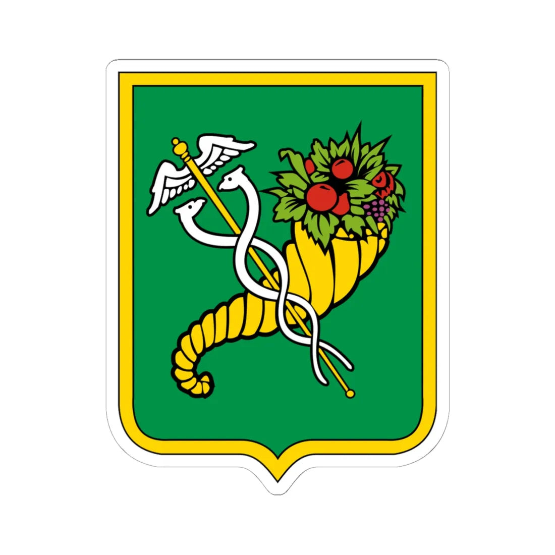 COA of Kharkiv Oblast m (Ukraine) (Coat of Arms) STICKER Vinyl Kiss-Cut Decal 6 Inch White - The Sticker Space
