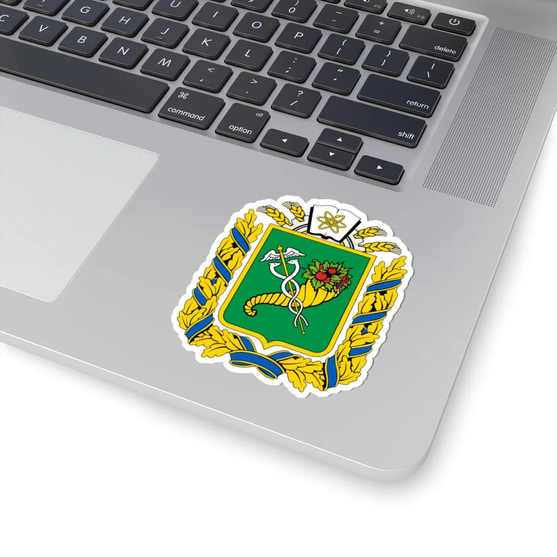 COA of Kharkiv Oblast (Ukraine) (Coat of Arms) STICKER Vinyl Kiss-Cut Decal - The Sticker Space