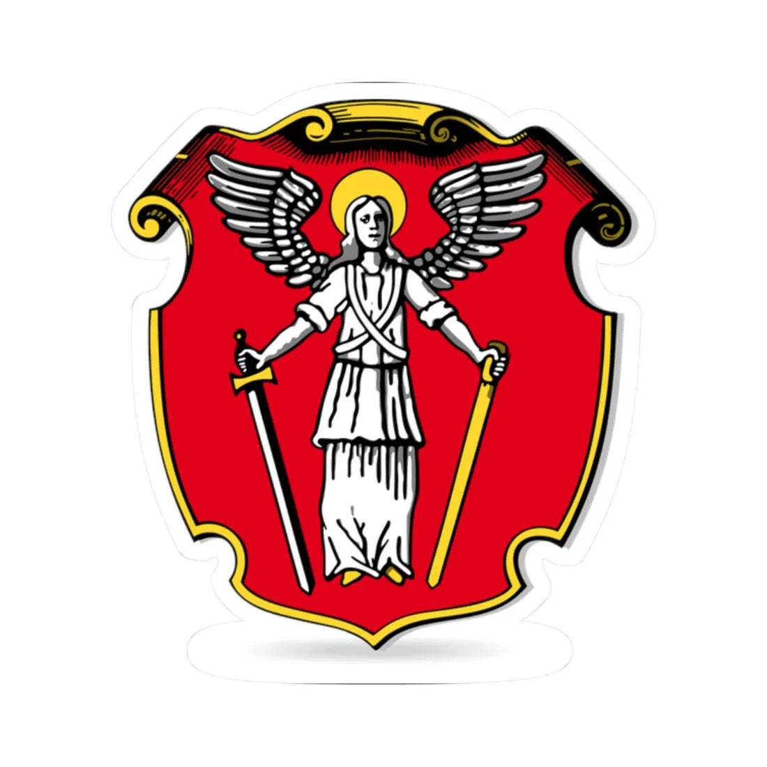 COA of Kiev Voivodship XVII (Lithuania) (Coat of Arms) STICKER Vinyl Kiss-Cut Decal 2 Inch White - The Sticker Space