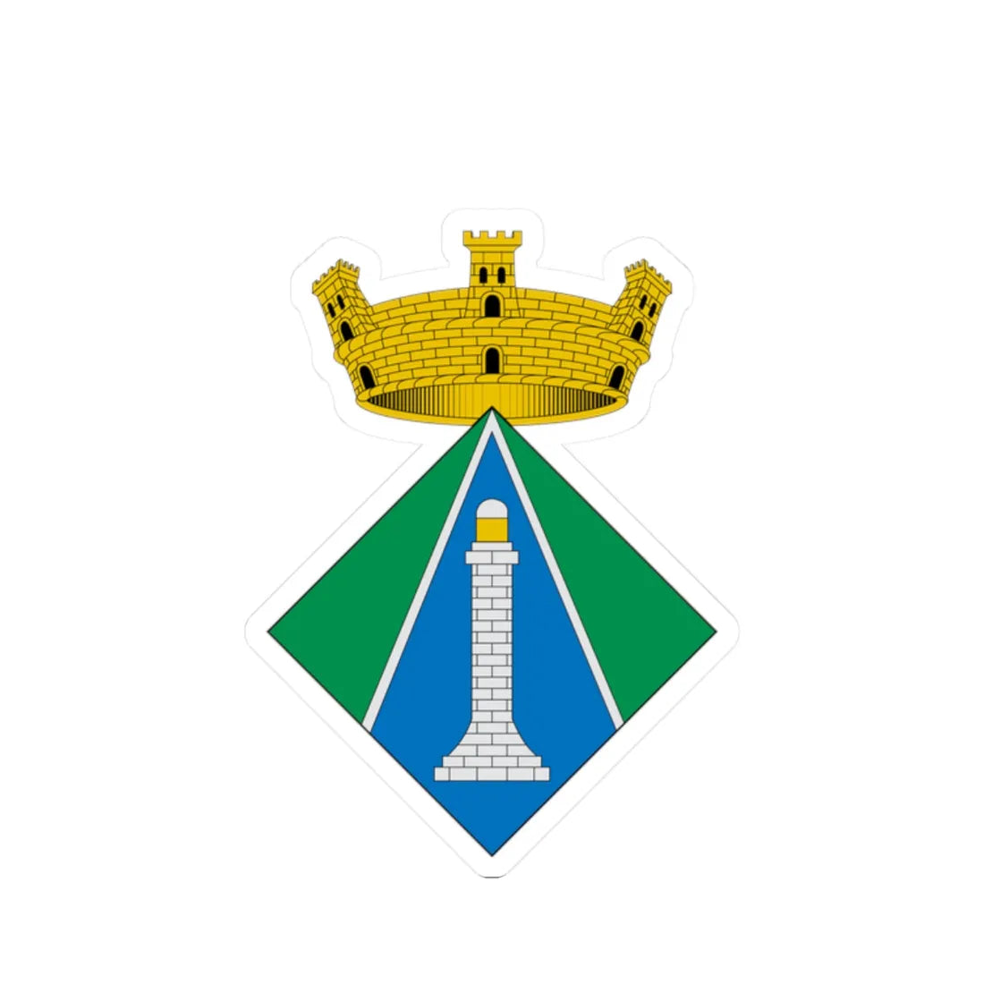 COA of lAmpolla (Spain) (Coat of Arms) STICKER Vinyl Kiss-Cut Decal 2 Inch White - The Sticker Space