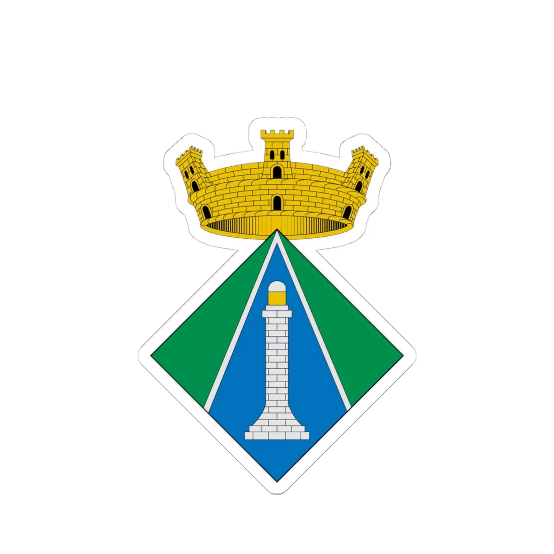 COA of lAmpolla (Spain) (Coat of Arms) STICKER Vinyl Kiss-Cut Decal 4 Inch White - The Sticker Space