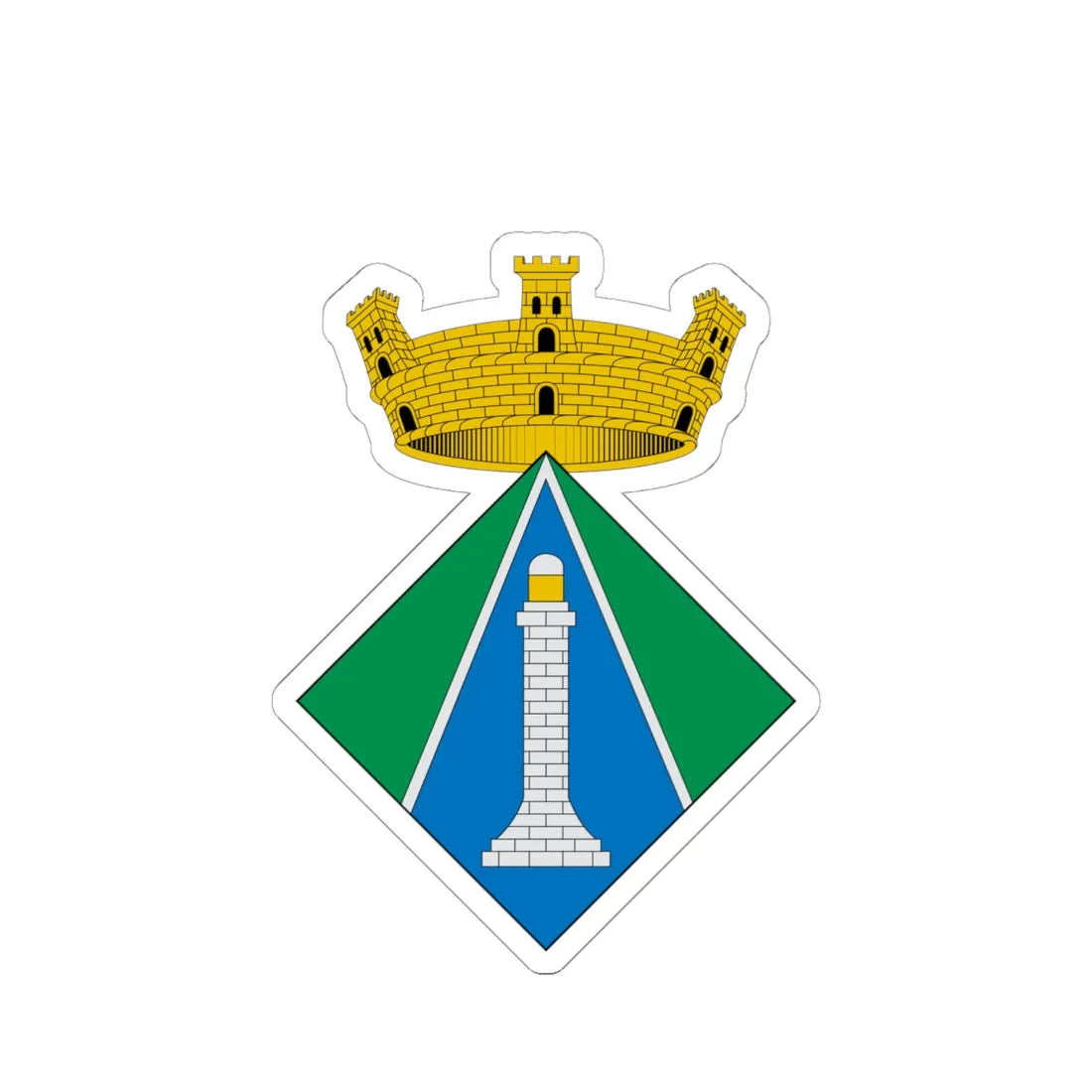 COA of lAmpolla (Spain) (Coat of Arms) STICKER Vinyl Kiss-Cut Decal 6 Inch White - The Sticker Space