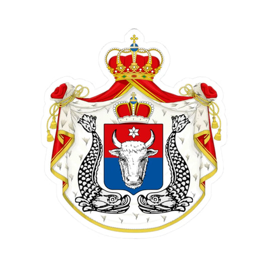 COA of Moldavia 1855 (Moldova) (Coat of Arms) STICKER Vinyl Kiss-Cut Decal 2 Inch White - The Sticker Space