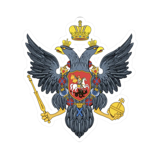 CoA of Russian Empire 1730 (Russia) (Coat of Arms) STICKER Vinyl Kiss-Cut Decal 2 Inch White - The Sticker Space