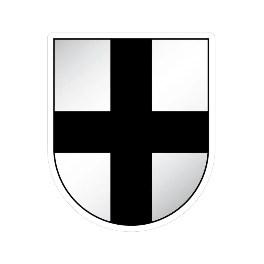 COA of United Baltic Duchy (Latvia) (Coat of Arms) STICKER Vinyl Kiss-Cut Decal 3 Inch White - The Sticker Space