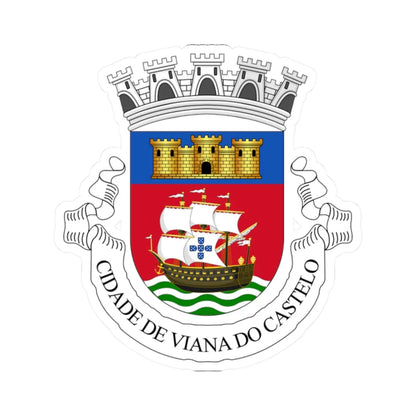 COA of Viana do Castelo (Coat of Arms) STICKER Vinyl Kiss-Cut Decal 2 Inch White - The Sticker Space