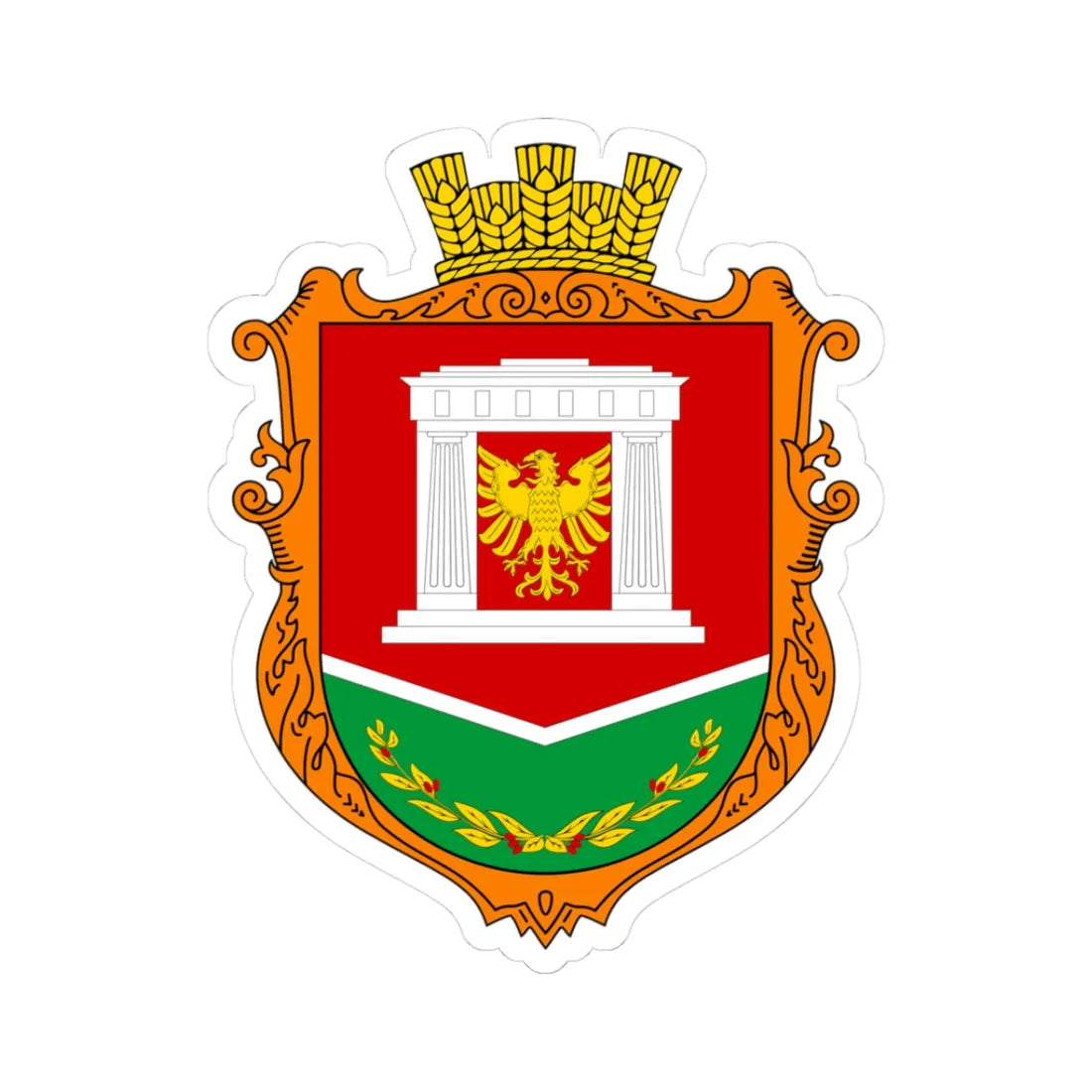 COA Orlyne Sevastopol Ukraine UHT (Russia) (Coat of Arms) STICKER Vinyl Kiss-Cut Decal 3 Inch White - The Sticker Space