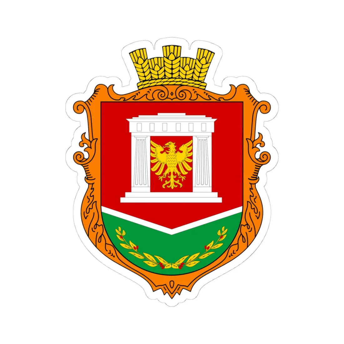 COA Orlyne Sevastopol Ukraine UHT (Russia) (Coat of Arms) STICKER Vinyl Kiss-Cut Decal 4 Inch White - The Sticker Space