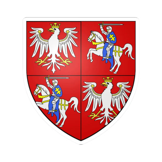 COA polish king Jagellon (Lithuania) (Coat of Arms) STICKER Vinyl Kiss-Cut Decal 2 Inch White - The Sticker Space