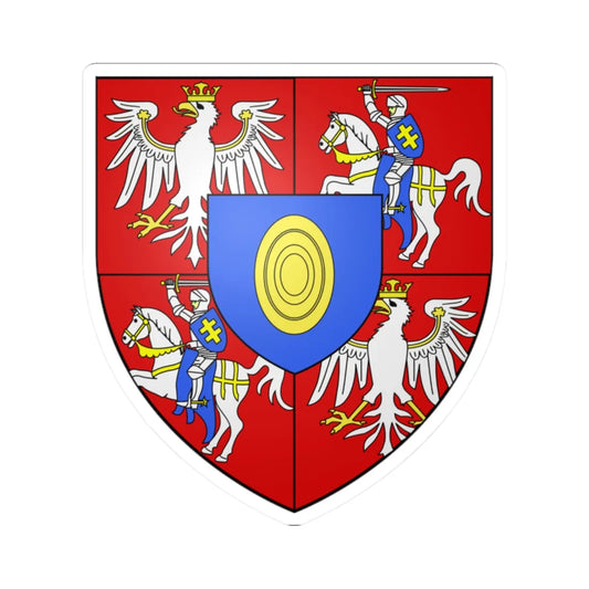 COA polish king Jean III Sobieski (Lithuania) (Coat of Arms) STICKER Vinyl Kiss-Cut Decal 2 Inch White - The Sticker Space